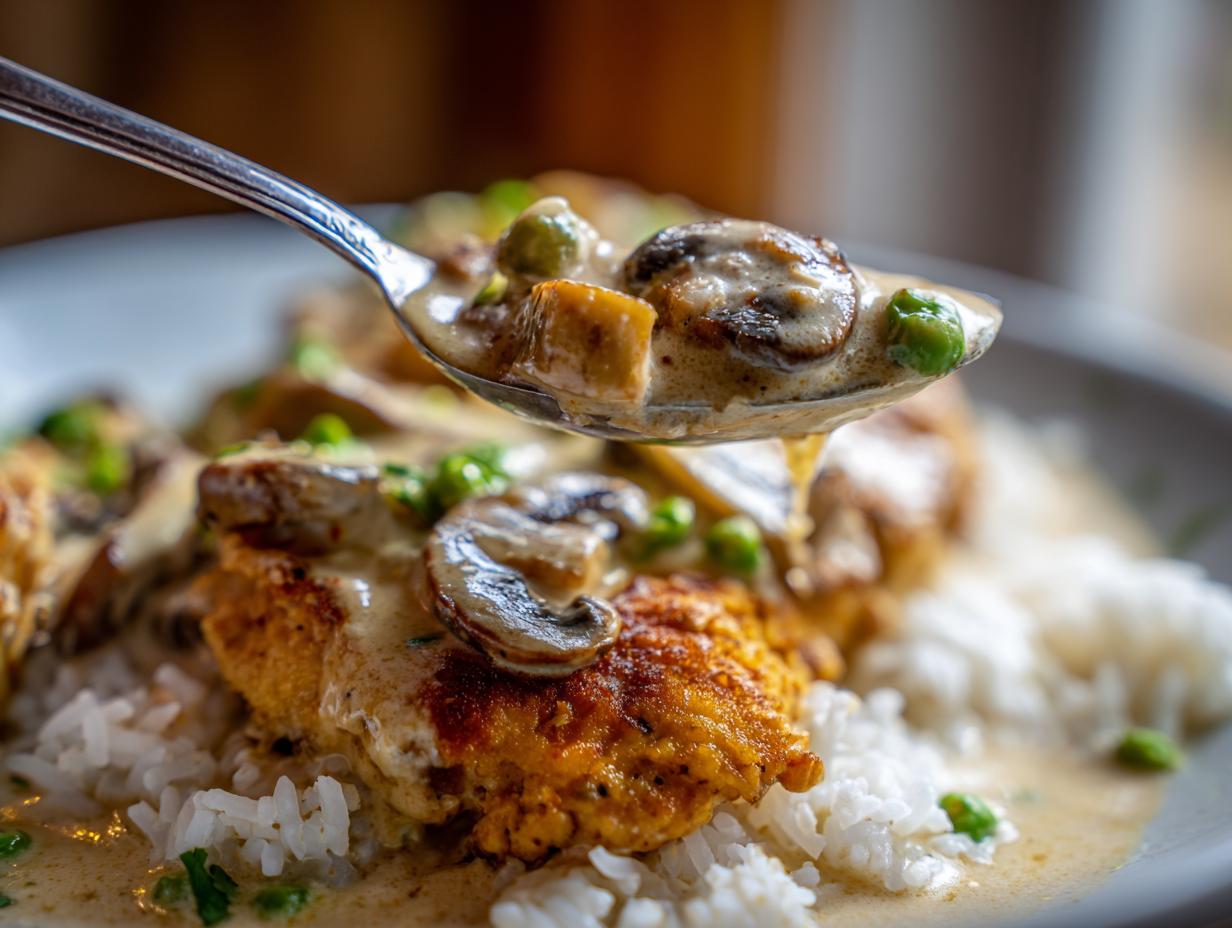 Amazing 1-Pan Creamy Smothered Chicken and Rice