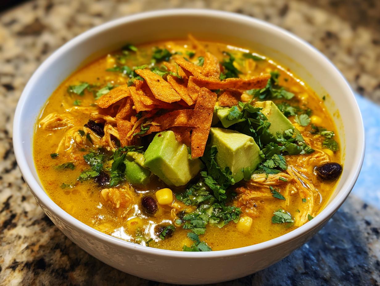 Amazing 40 Min Creamy Chicken Tortilla Soup