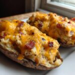 Crispy Air Fryer Loaded Potato Skins