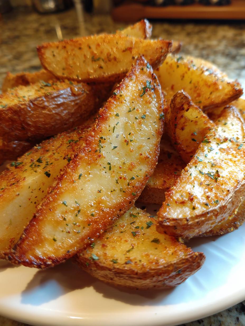 Amazing Crispy Baked Potato Wedges with Garlic and Herbs 5 Crispy Baked Potato Wedges with Garlic and Herbs - detail 2