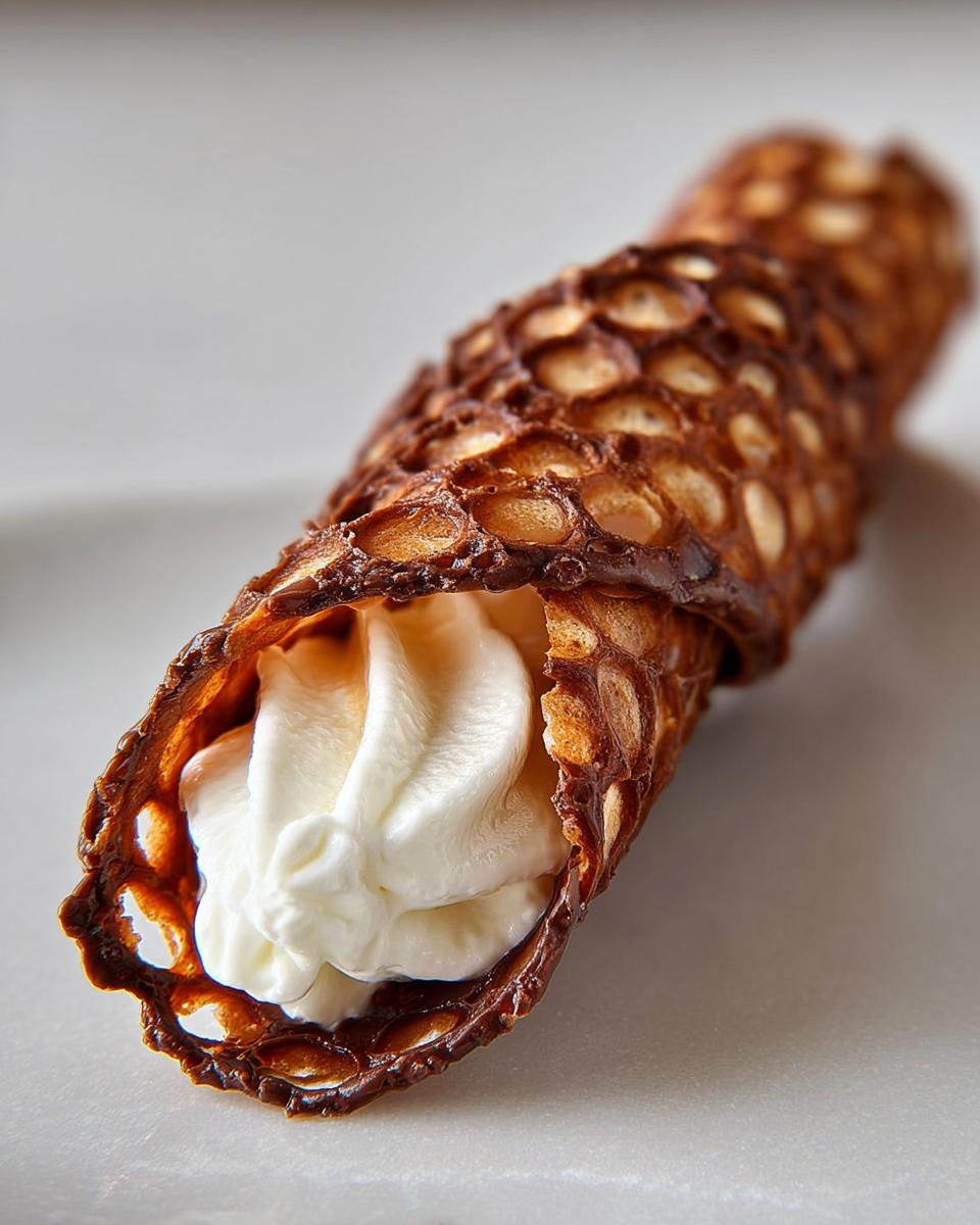 Crispy Brandy Snaps with Almond Cream Filling - detail 1