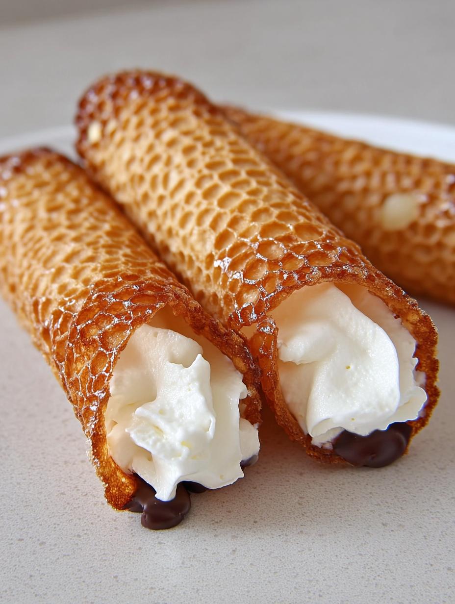 Crispy Brandy Snaps with Almond Cream Filling - detail 2
