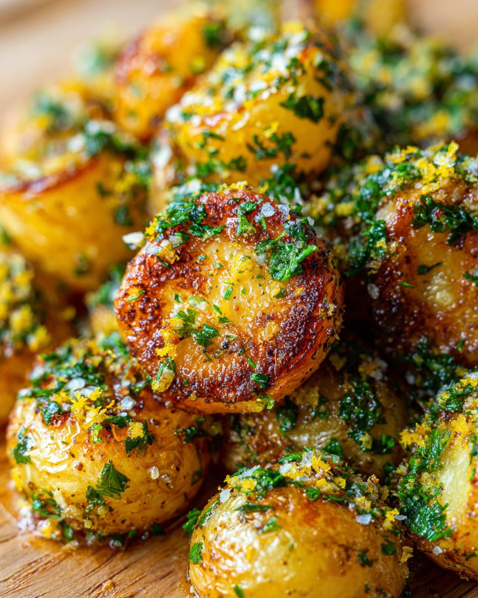 Perfect Crispy Garlic Butter Potatoes with Lemon 3 4 Crispy Garlic Butter Potatoes with Lemon and Parsley - detail 1
