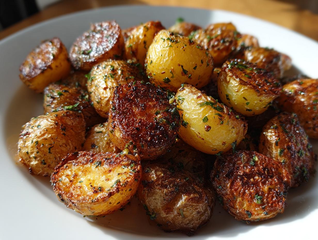 Amazing 425° Crispy Herb Roasted Baby Potatoes