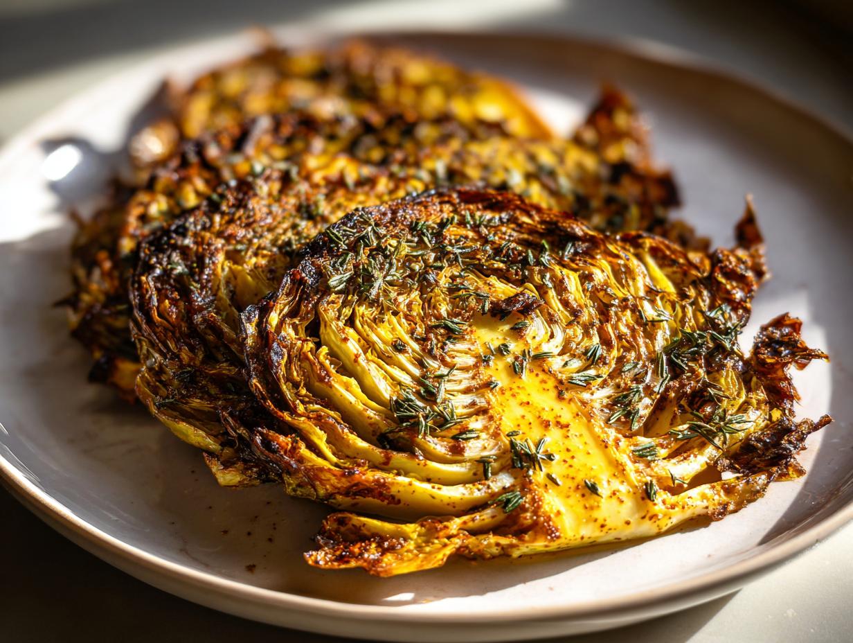 Amazing 40-Minute Crispy Roasted Garlic Cabbage Steaks