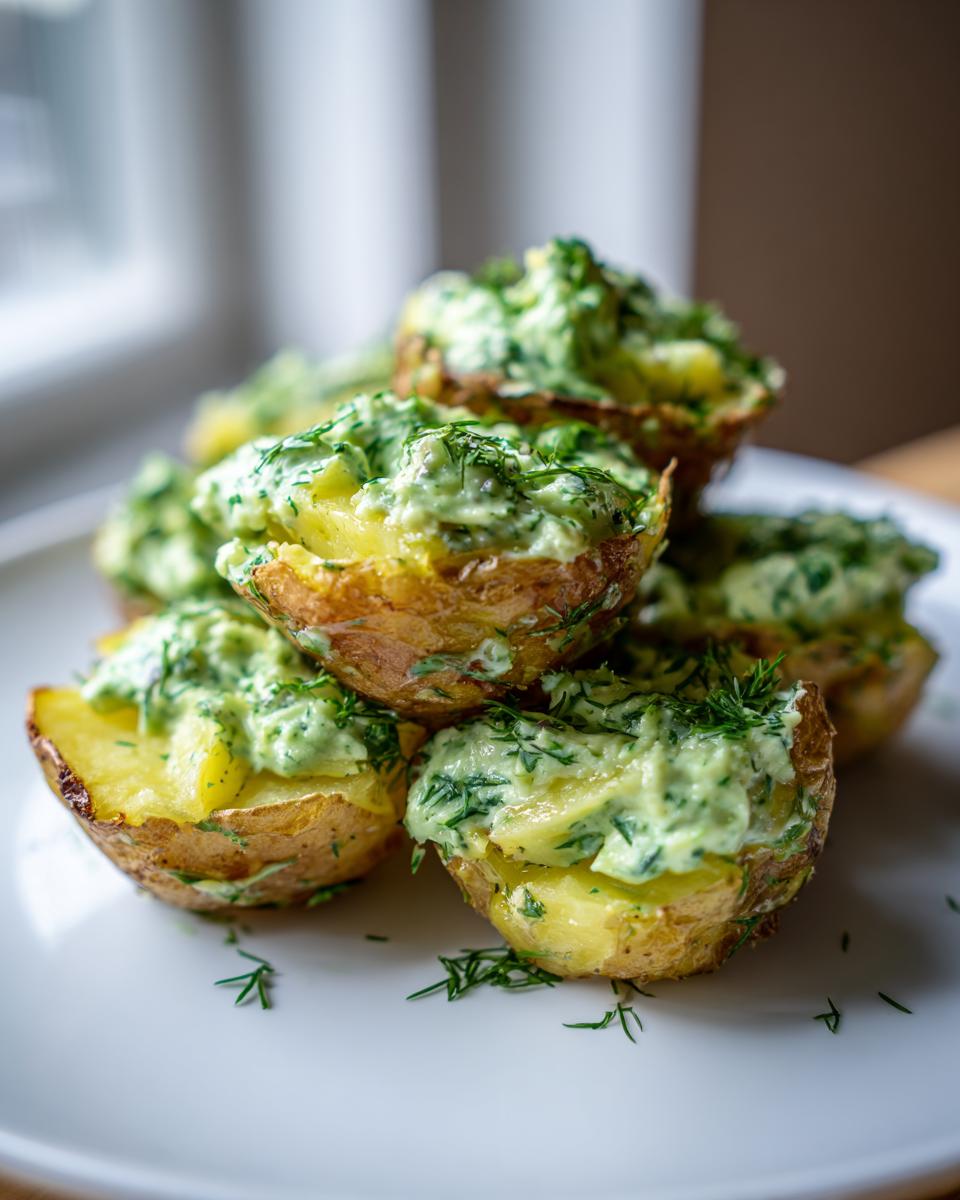 Crispy Smashed Potato Salad With Creamy Herb Dressing - detail 1