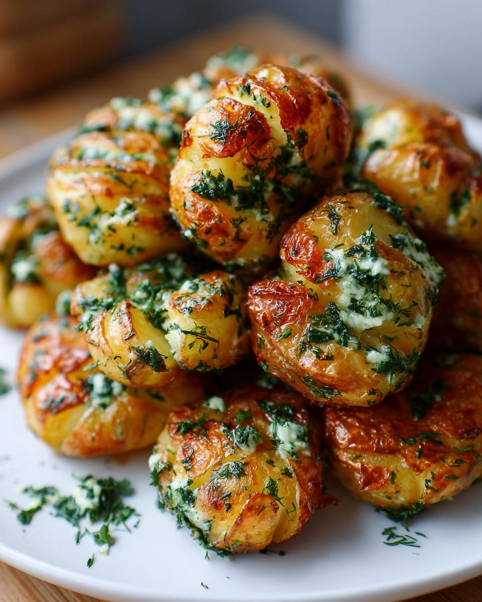 Crispy Smashed Potato Salad With Creamy Herb Dressing - detail 2