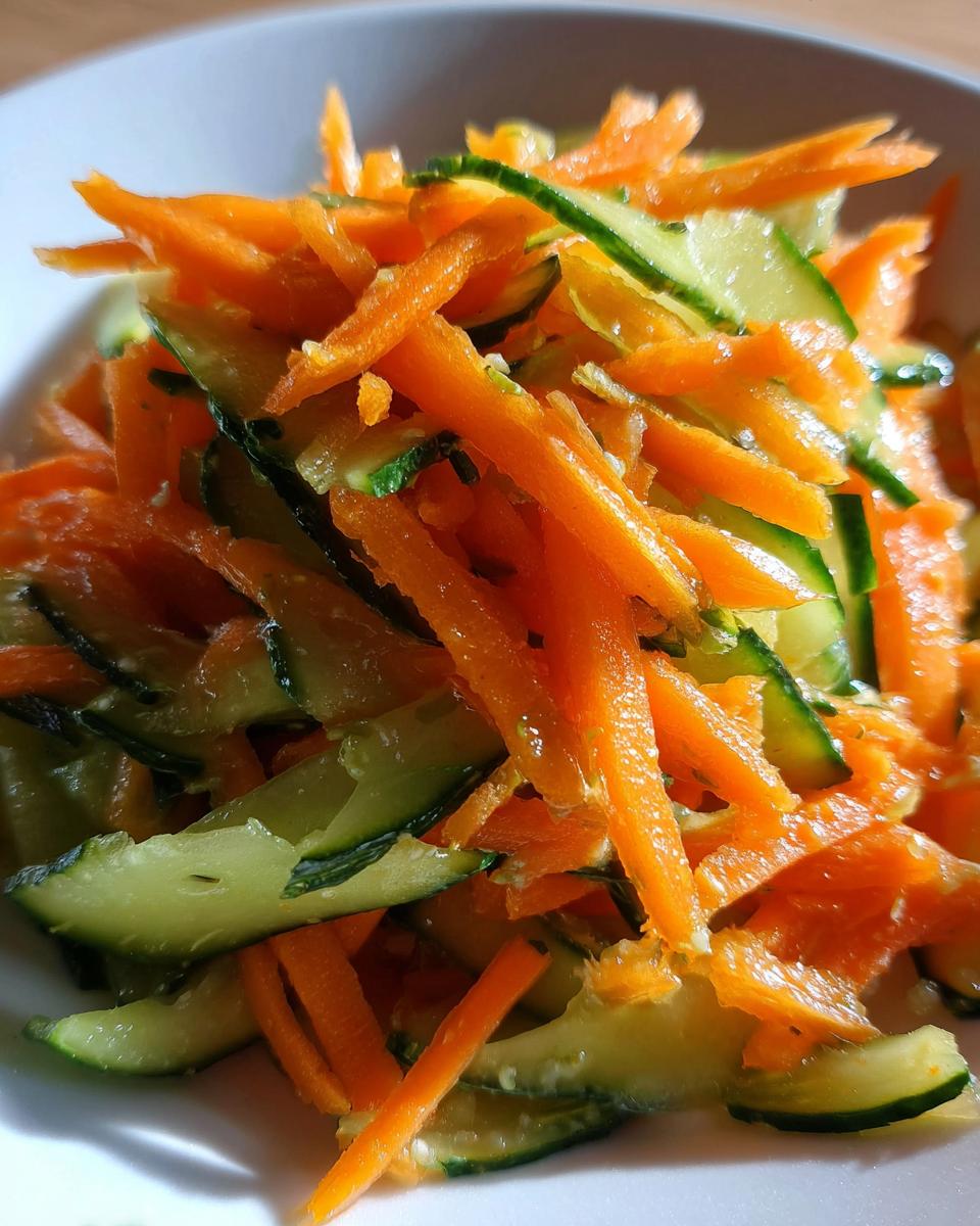 Amazing 15-Min Cucumber Carrot Salad with Sweet Vinaigrette 4 Cucumber Carrot Salad with Sweet Vinaigrette - detail 1