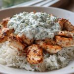 Dump and Bake Chicken Tzatziki with Rice
