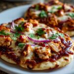 Easy BBQ Chicken Naan Pizzas