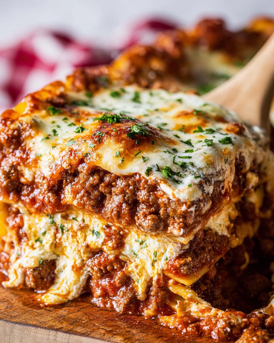 Easy Lasagna With Beef and Creamy Cheese Layers - detail 1