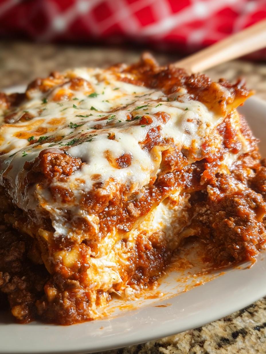 Easy Lasagna With Beef and Creamy Cheese Layers - detail 2