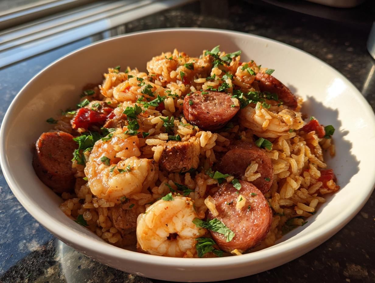 Amazing 1 Pot Easy One Pot Jambalaya With Chicken and Shrimp