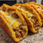 Easy Oven Baked Tacos Crispy and Cheesy
