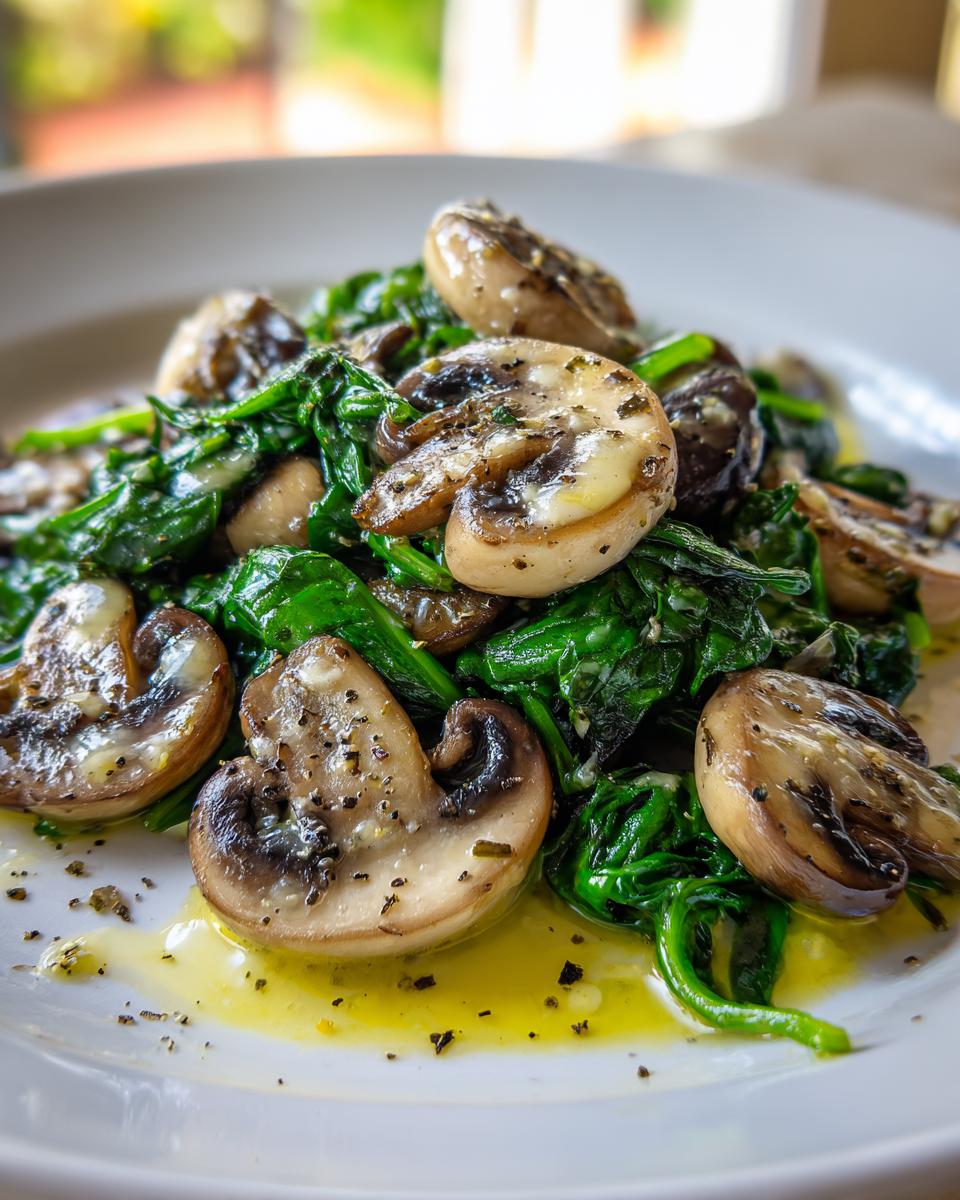 Amazing Easy Sautéed Mushrooms with Spinach and Garlic 4 Easy Sautéed Mushrooms with Spinach and Garlic - detail 1