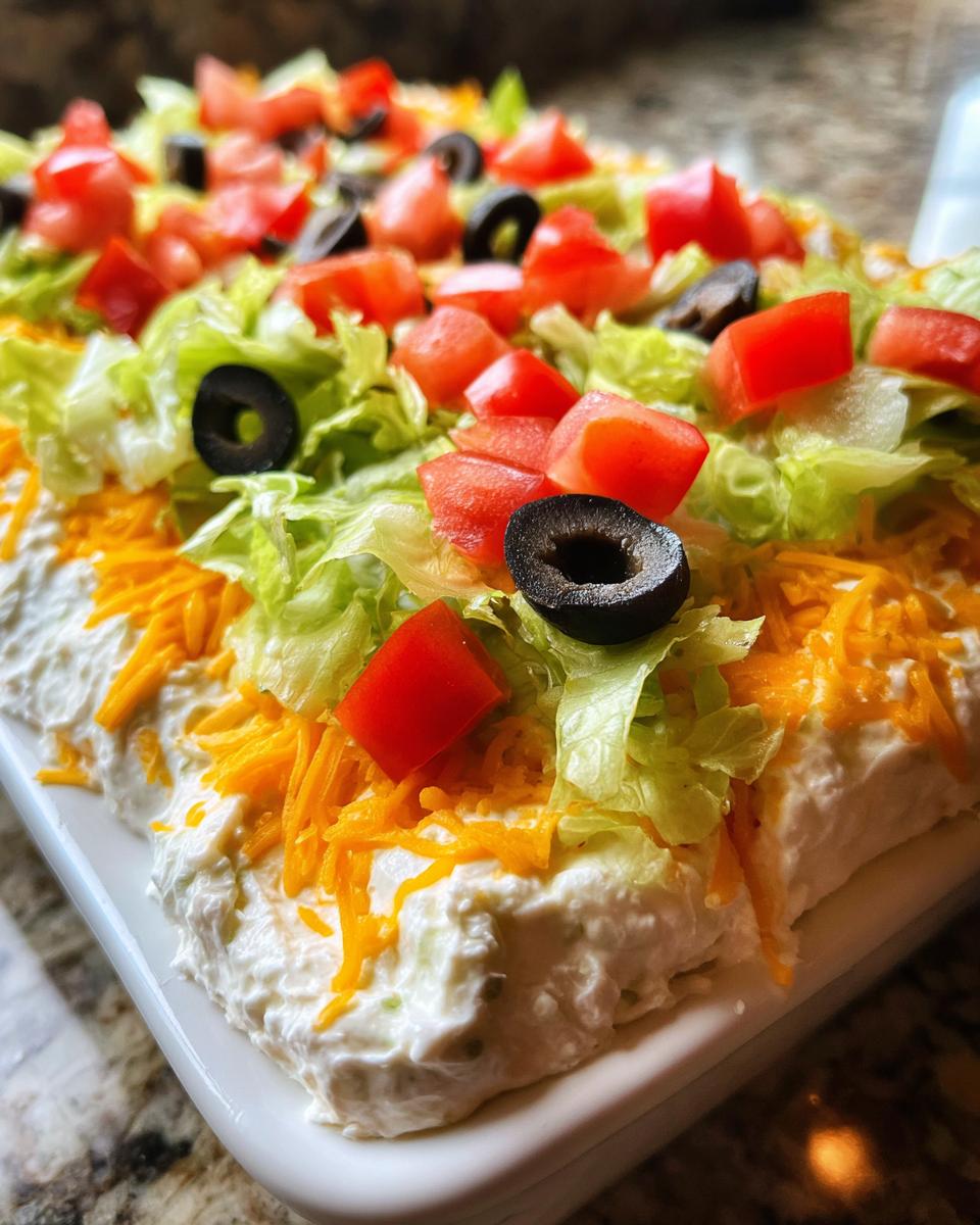Easy Taco Dip with Cream Cheese and Toppings - detail 1