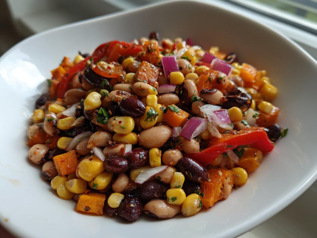 Fresh Cowboy Caviar with Chili Lime Dressing