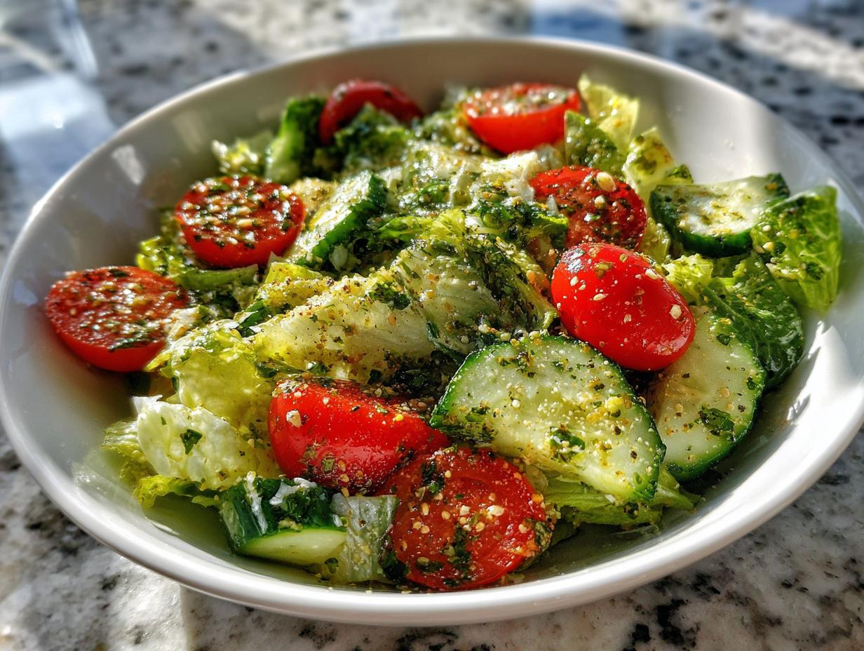 Amazing 15-Minute Fresh Garden Salad with Lemon Herb Dressing