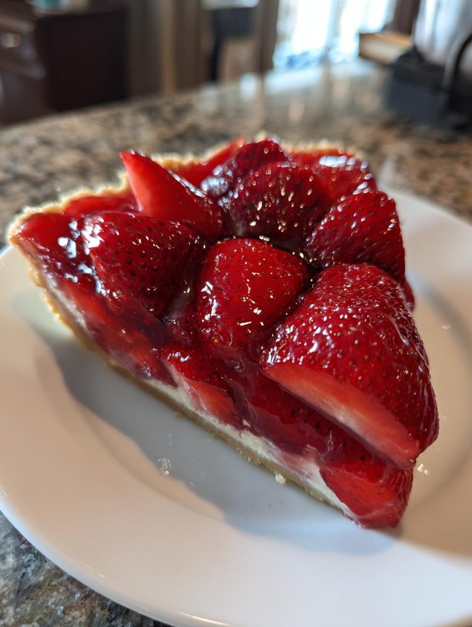 Fresh Strawberry Pie With Glossy Strawberry Filling - detail 2
