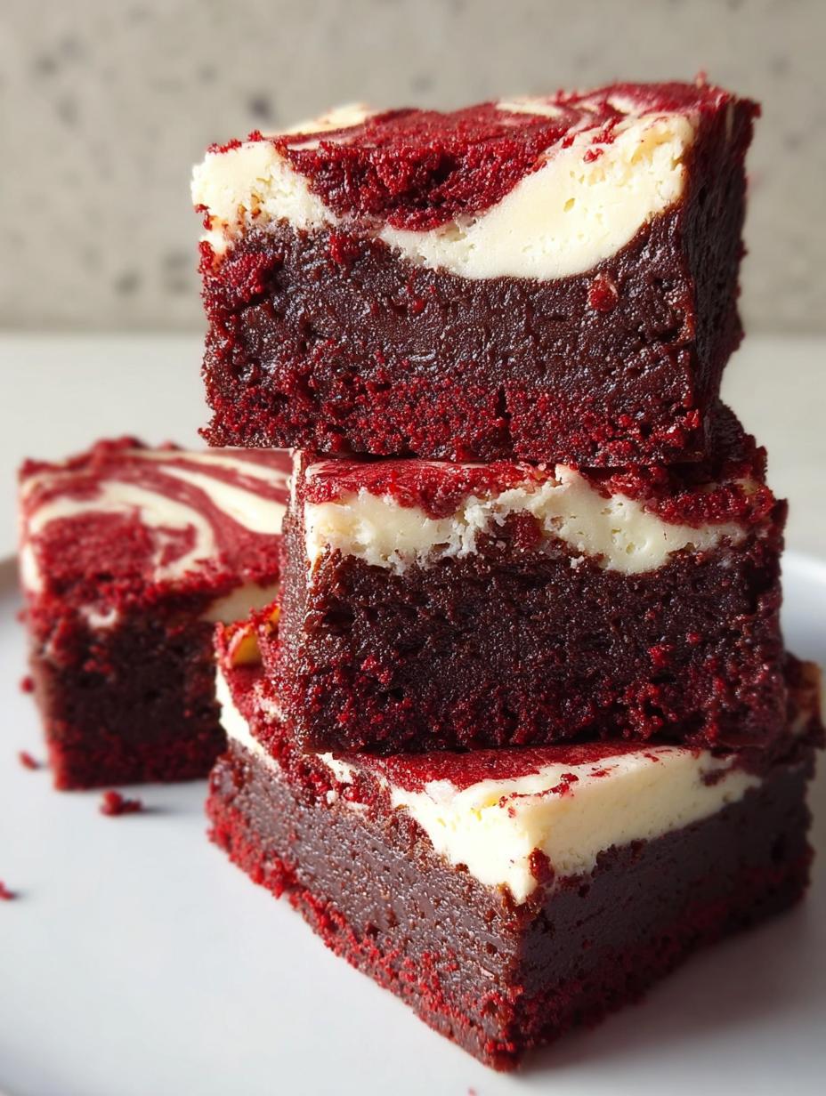 Fudgy Red Velvet Brownies with Cream Cheese Swirl - detail 2