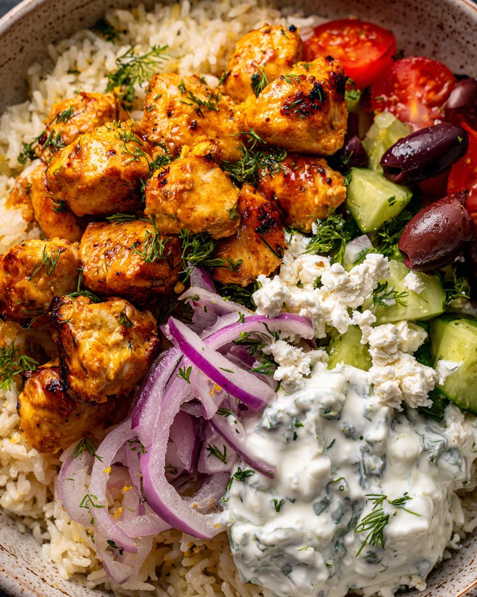 Greek chicken bowl - detail 1