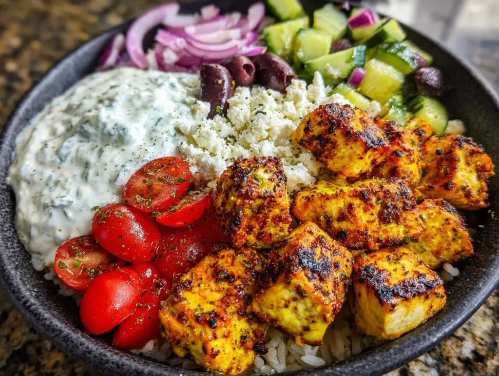 Greek chicken bowl