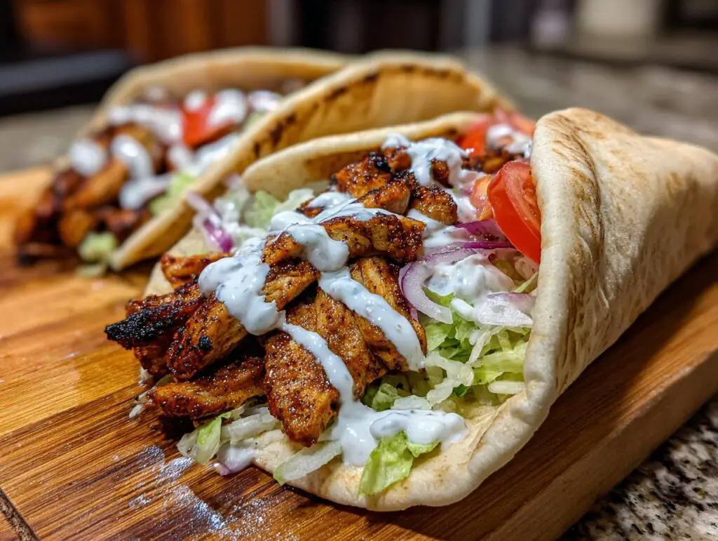 Greek chicken gyros