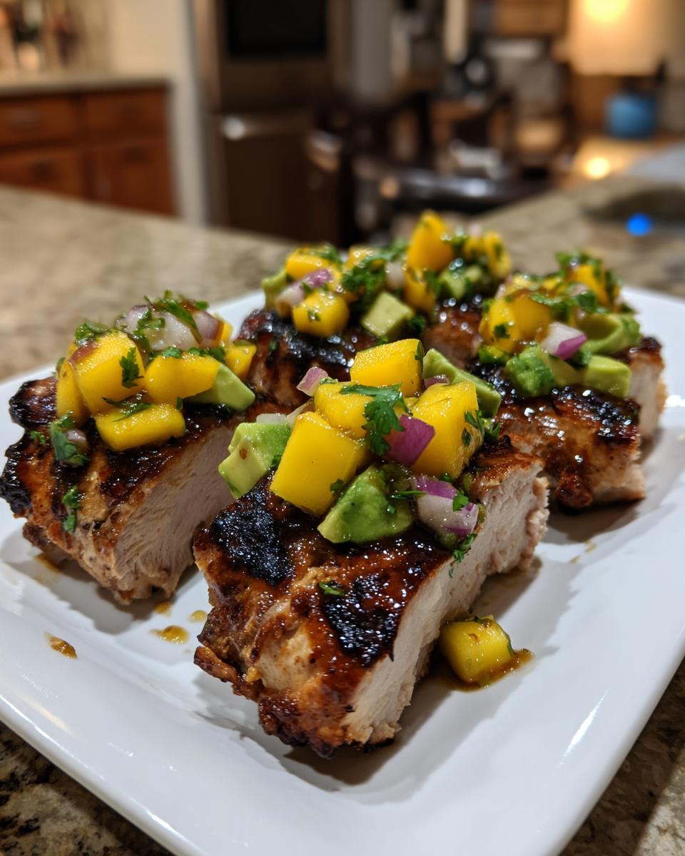 Grilled chicken with mango salsa - detail 1