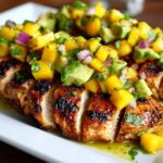 Grilled chicken with mango salsa