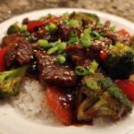 Ground beef and broccoli