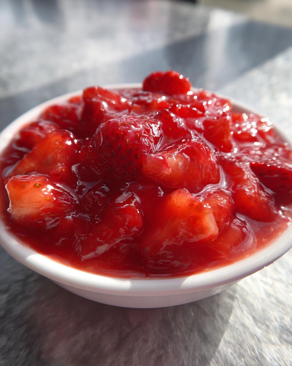 Homemade Strawberry Topping With Fresh Strawberries - detail 1