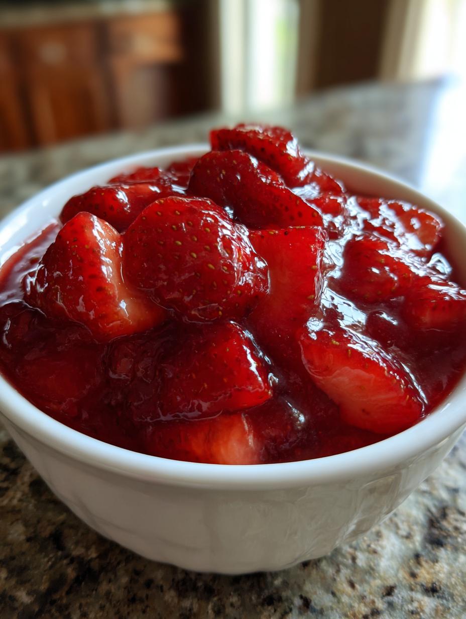 Homemade Strawberry Topping With Fresh Strawberries - detail 2