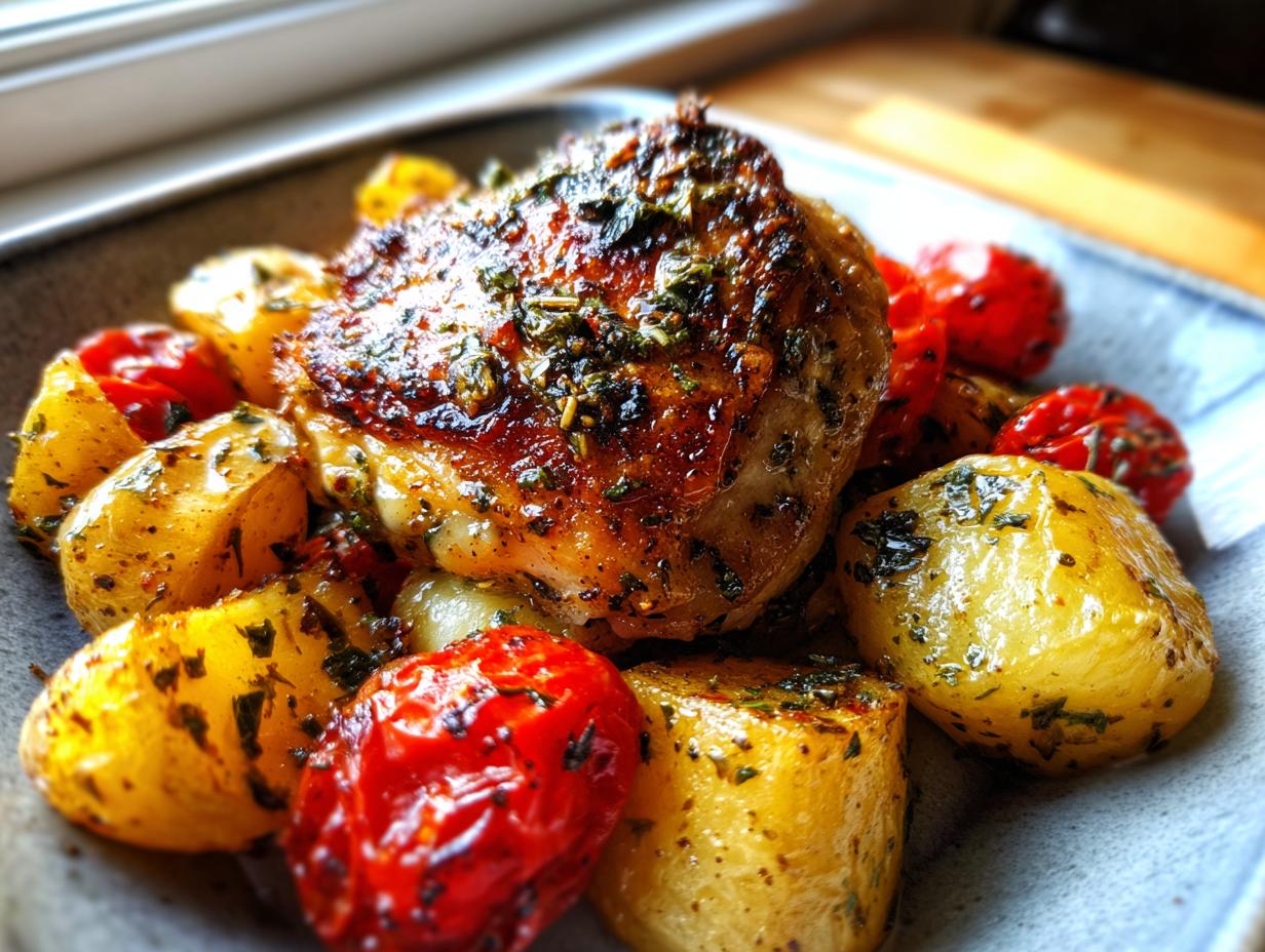 Amazing Italian baked chicken in 1 pan
