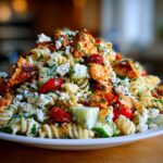 Mediterranean chicken pasta salad
