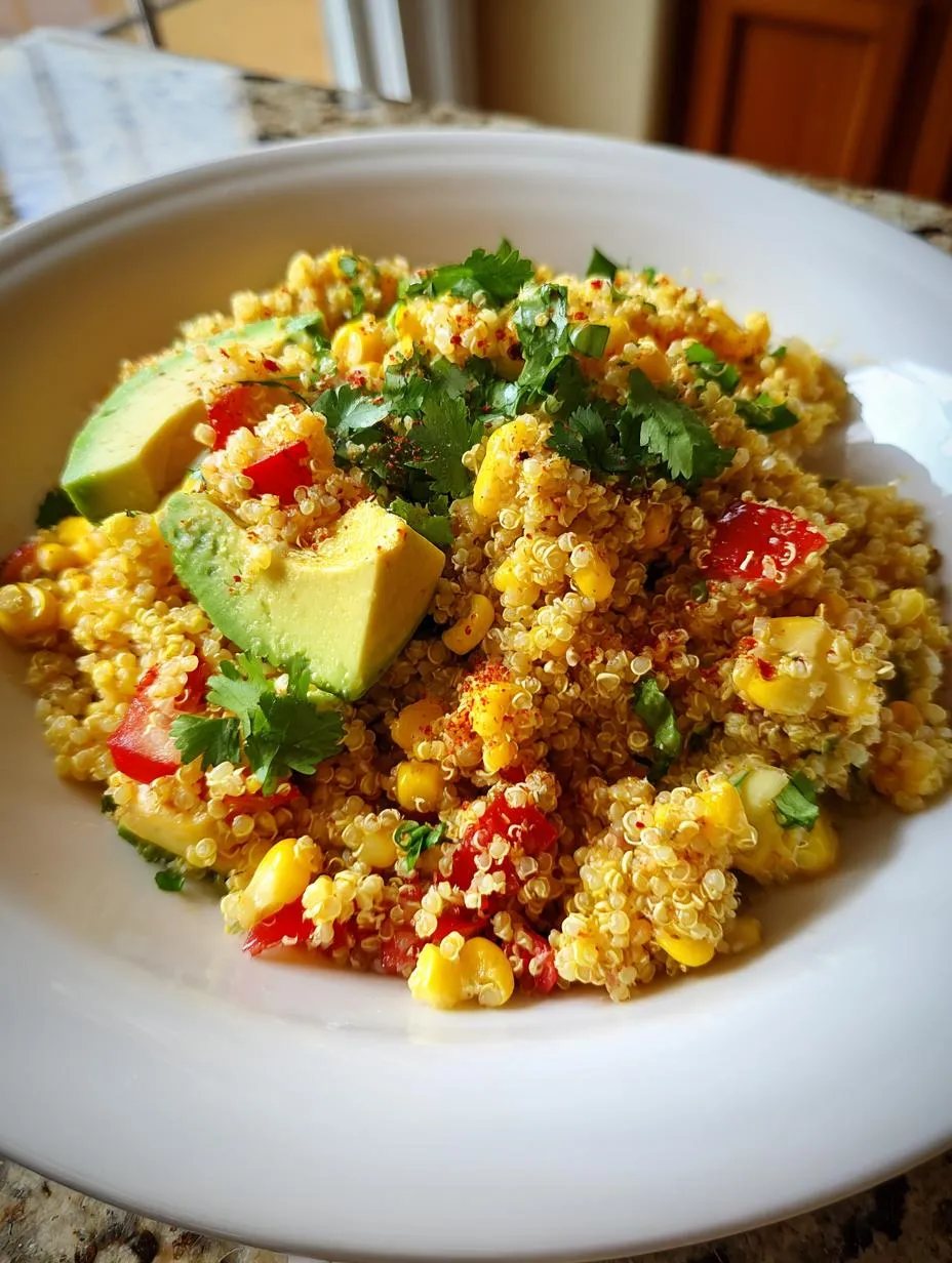 Mexican street corn quinoa salad - detail 2