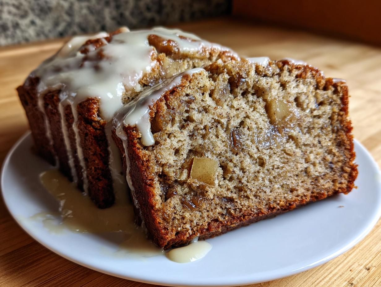 1 Amazing Moist Apple Bread With Cinnamon Glaze