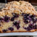 Moist Blueberry Bread With Buttery Crumb Topping