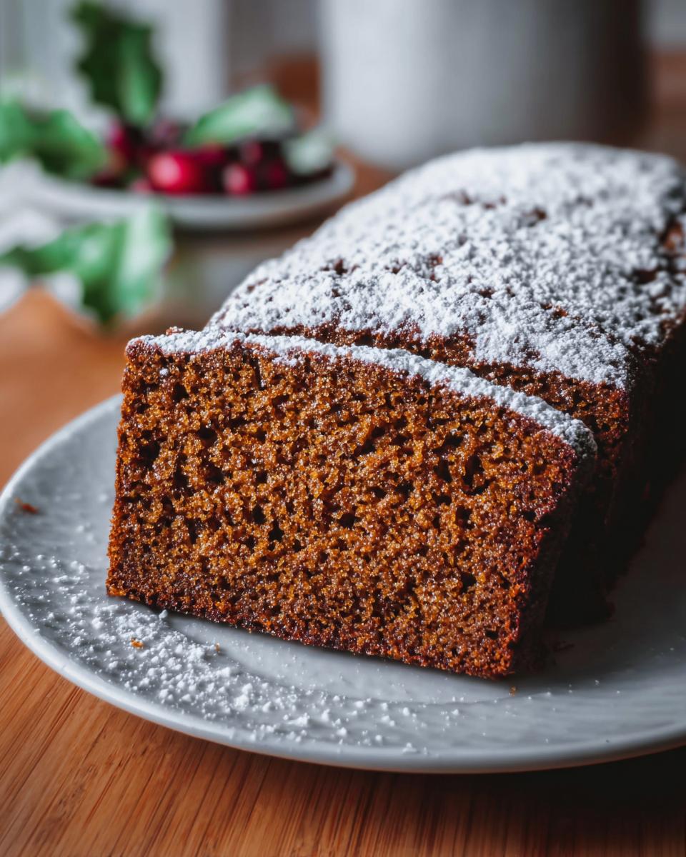 Moist Gingerbread Loaf With Molasses and Spices - detail 1