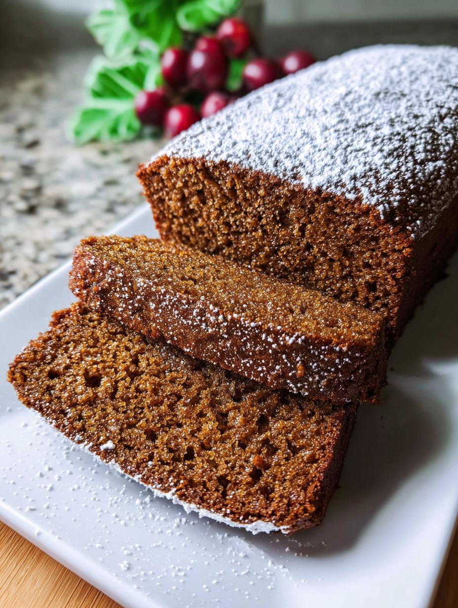 Moist Gingerbread Loaf With Molasses and Spices - detail 2