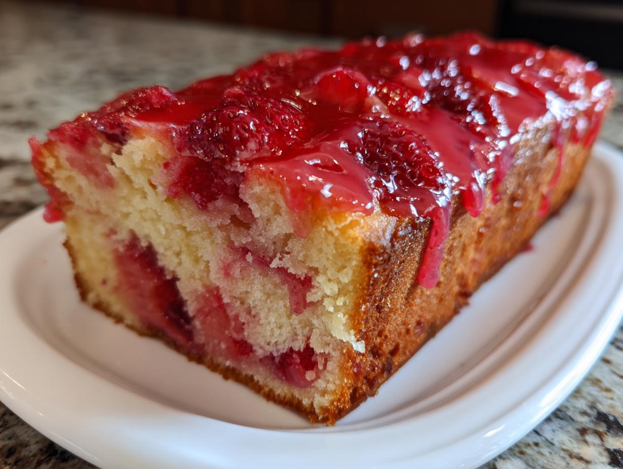 Divine Moist Strawberry Bread With Fresh Strawberry Glaze 1