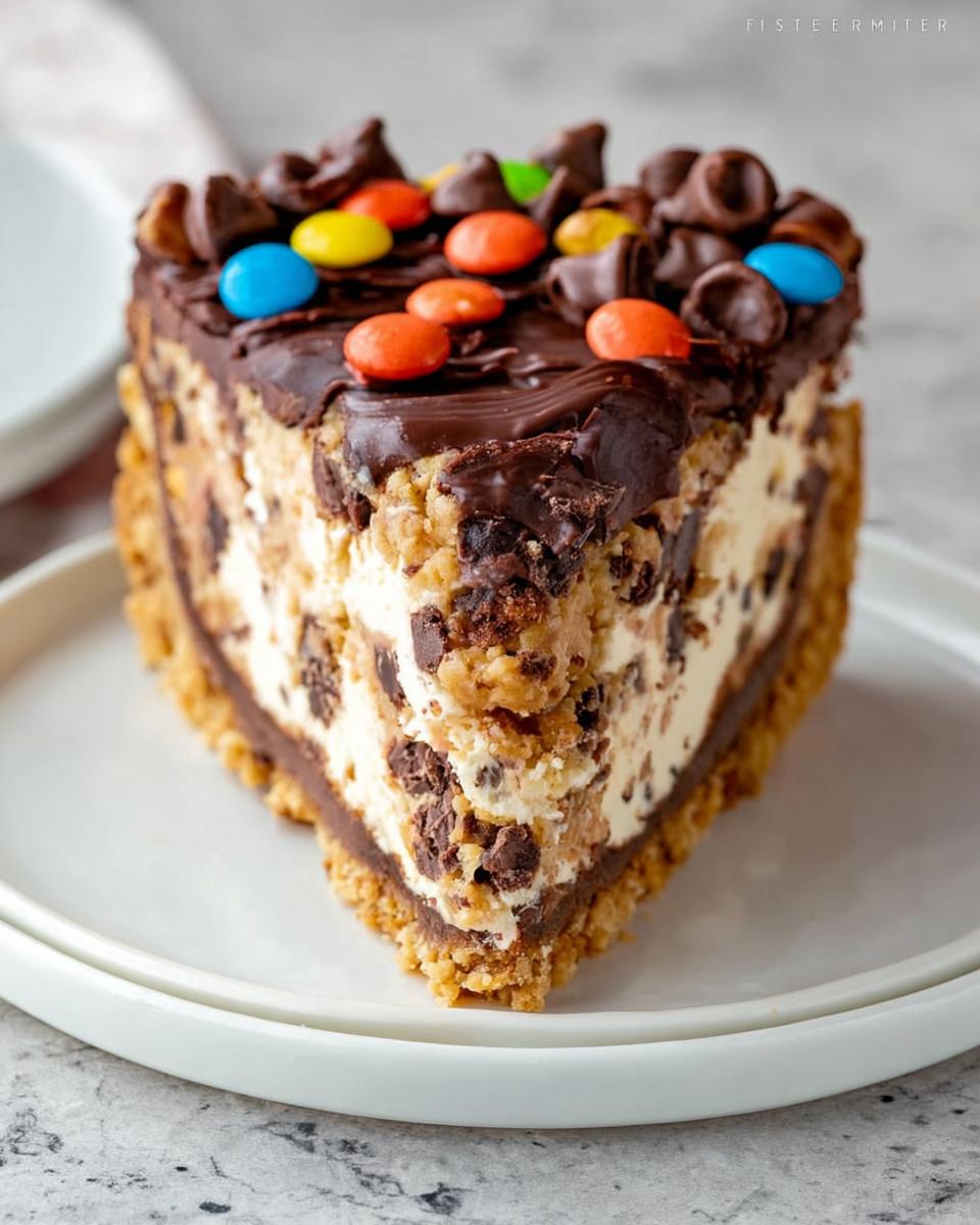 Monster Cookie Cheesecake With Peanut Butter Crust - detail 1