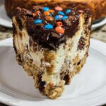 Monster Cookie Cheesecake With Peanut Butter Crust