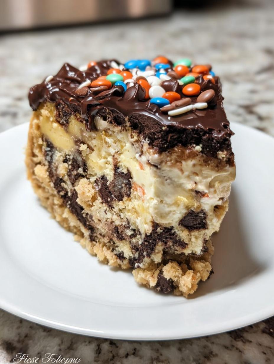 Monster Cookie Cheesecake With Peanut Butter Crust - detail 2