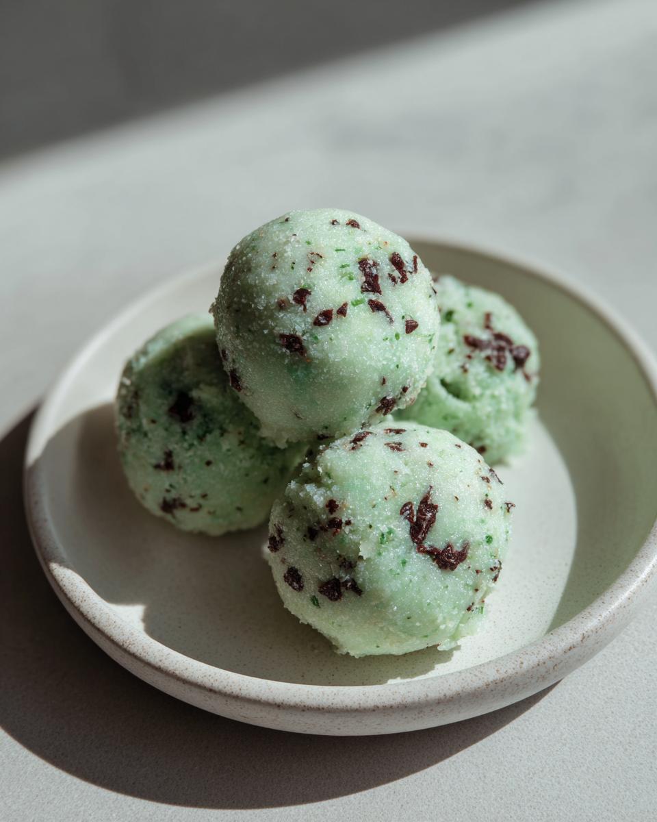 5 Amazing No-Bake Mint Chocolate Chip Protein Balls 4 No-Bake Mint Chocolate Chip Protein Balls - detail 1