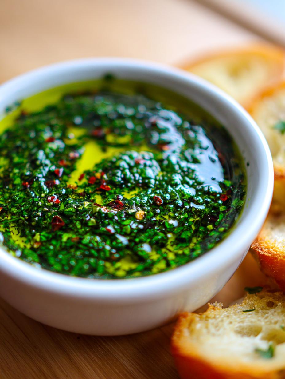 Olive Oil Bread Dip with Herbs and Garlic - detail 2