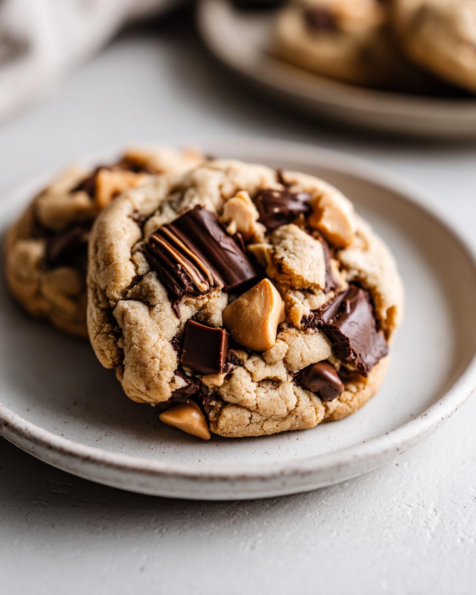 Amazing 290-Calorie Overloaded Peanut Butter Cookies 4 Overloaded Peanut Butter Cookies With Chocolate Pieces - detail 1