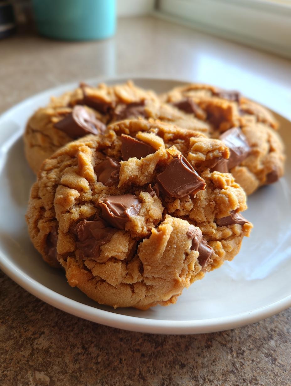 Amazing 290-Calorie Overloaded Peanut Butter Cookies 5 Overloaded Peanut Butter Cookies With Chocolate Pieces - detail 2