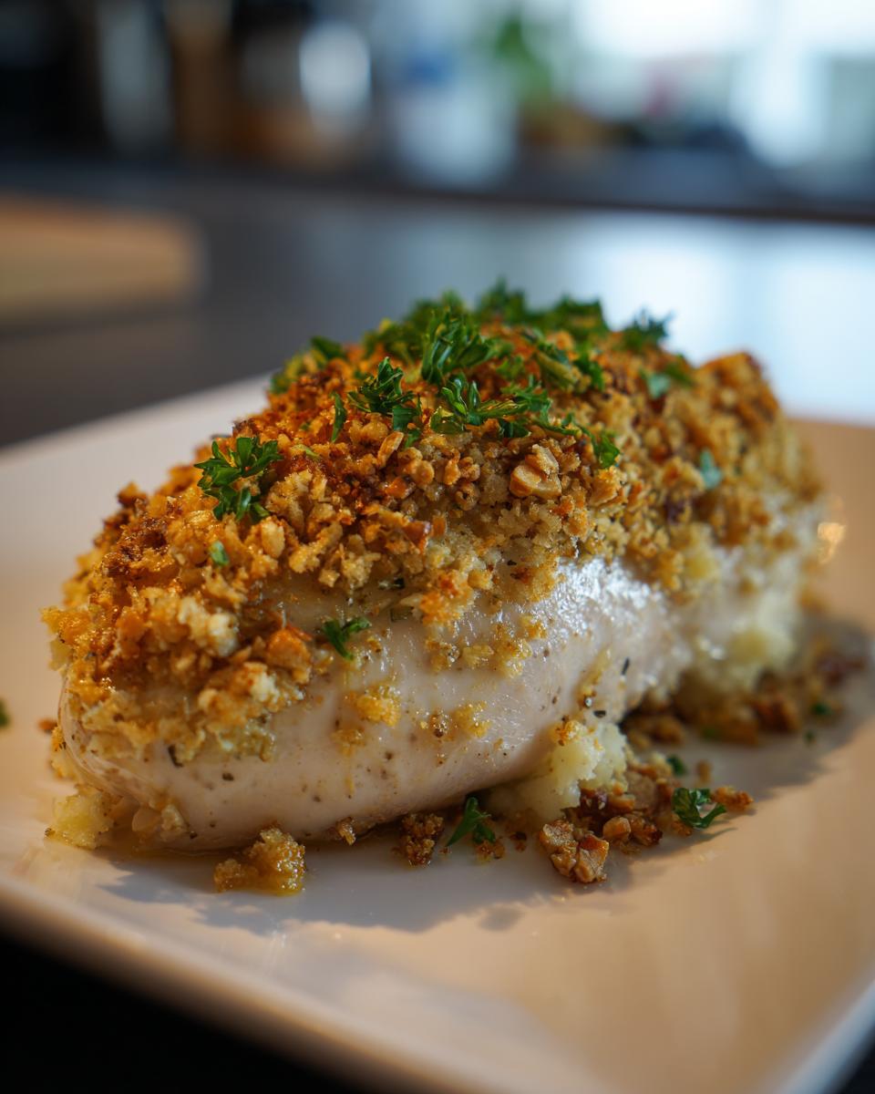 Parmesan crusted chicken - detail 1