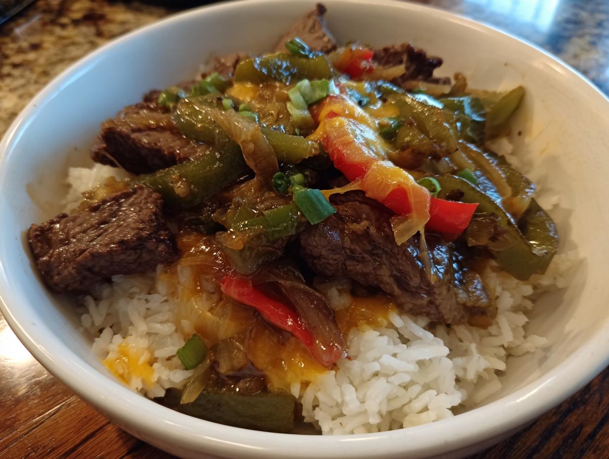 Amazing Philly cheesesteak bowls in 25 mins