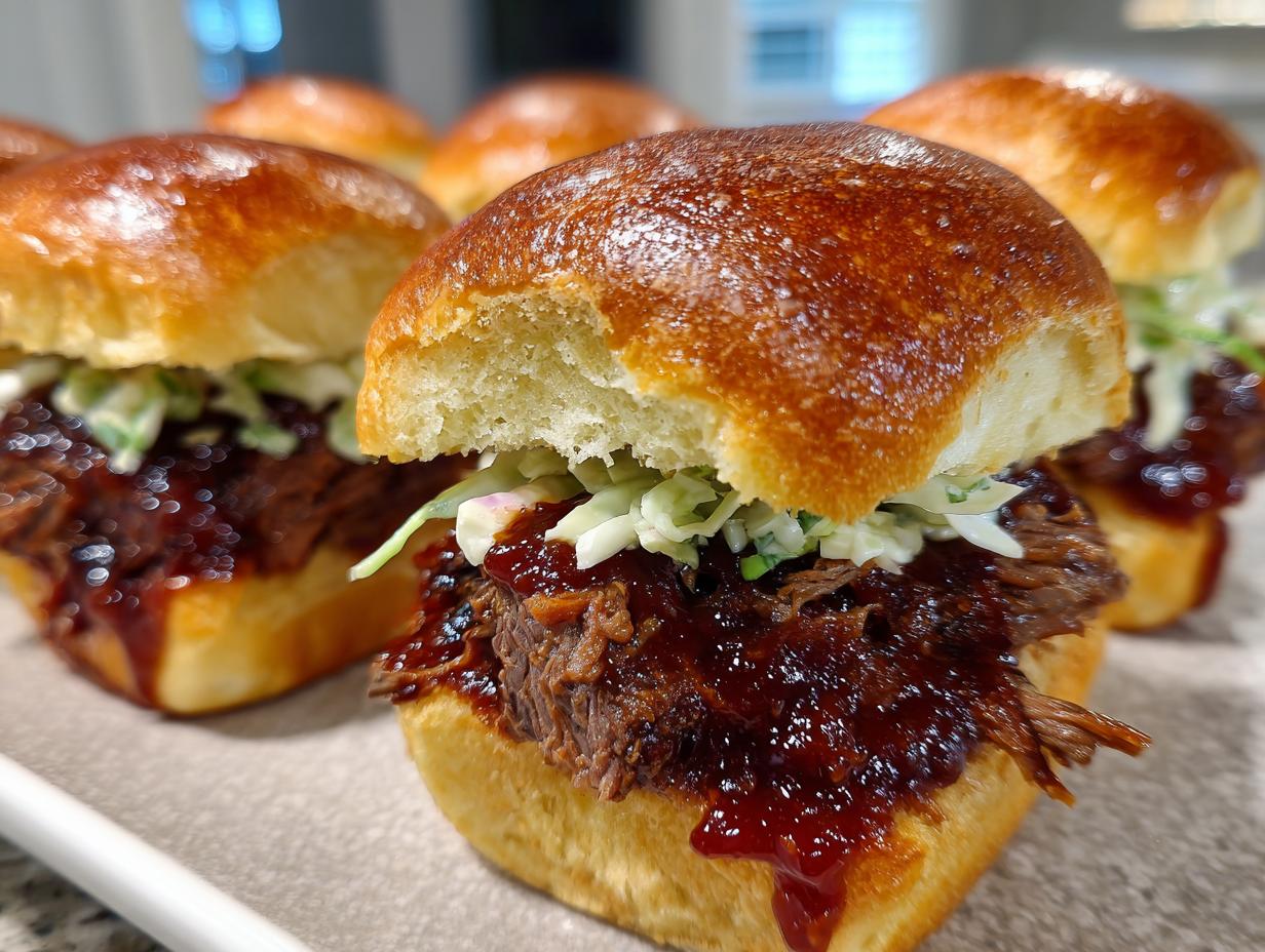 Amazing 35-min Pulled Beef Sliders Win